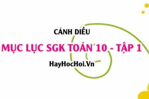 Mục lục SGK Toán 10 tập 1 Cánh diều - Lý thuyết và bài tập Toán 10 tập 1 Cánh diều